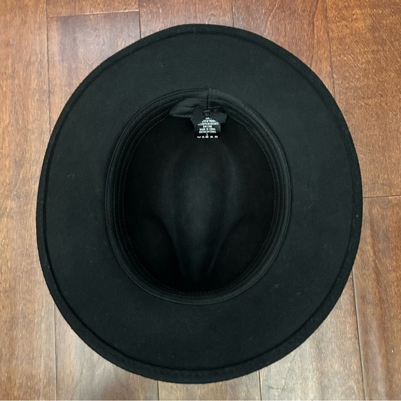 Women’s Black 100% Wool Hat with Matching Black Grosgrain Ribbon Band, Size Lg - Picture 12 of 14